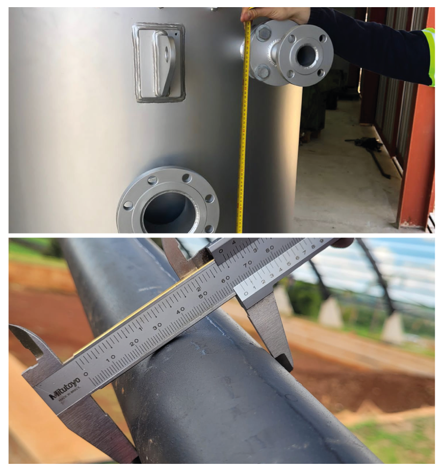 Inspeção Dimensional - Medição de equipamento