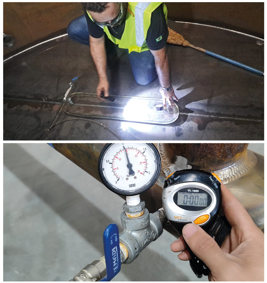 Inspeção de Estanqueidade - Medição com manômetro